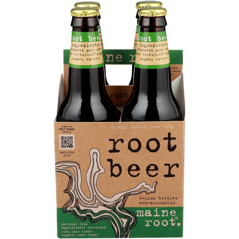 Maine Root Beer Soda - Case Of 6 - 4 Pk/12 Fl Oz