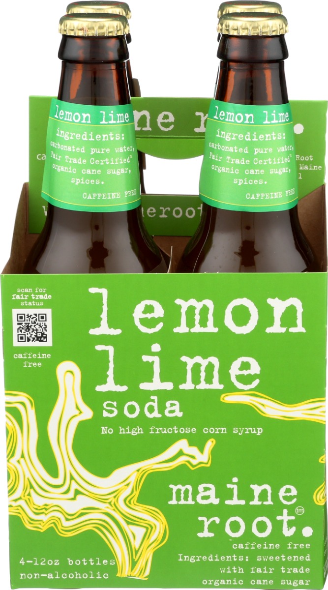Maine Root Soda Lemon Lime 4Pk, 48 Fo