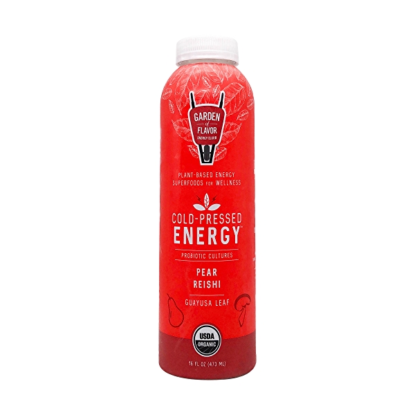 Garden Of Flavor Llc Cold Pressed Energy Pear And Lemon Juice With Guayusa Leaf