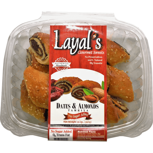 Layal's Gourmet Sweets No Sugar Added Dates Tamriya 12 Oz