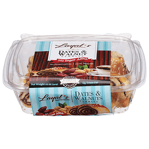 Layal's Gourmet Sweets Tamriya, Dates & Walnut, No Sugar Added 12 Oz
