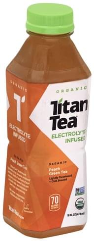 Titan Tea Organic, Peach Green - 16 Oz