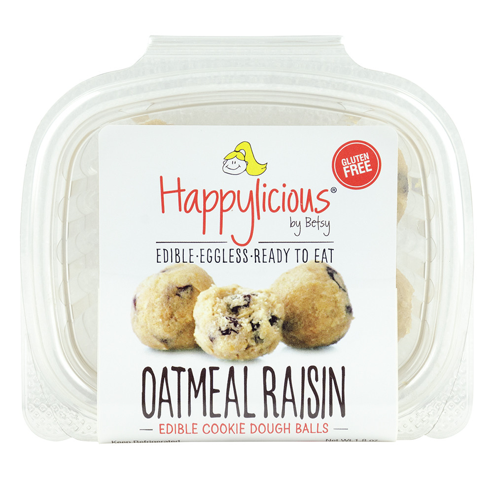 Happylicious Edible Oatmeal Raisin Cookie Dough 1.8 Oz Tub *fl Dc Only