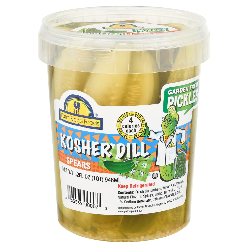 Farm Ridge Foods Pickles, Kosher Dill, Spears 32 Fl Oz