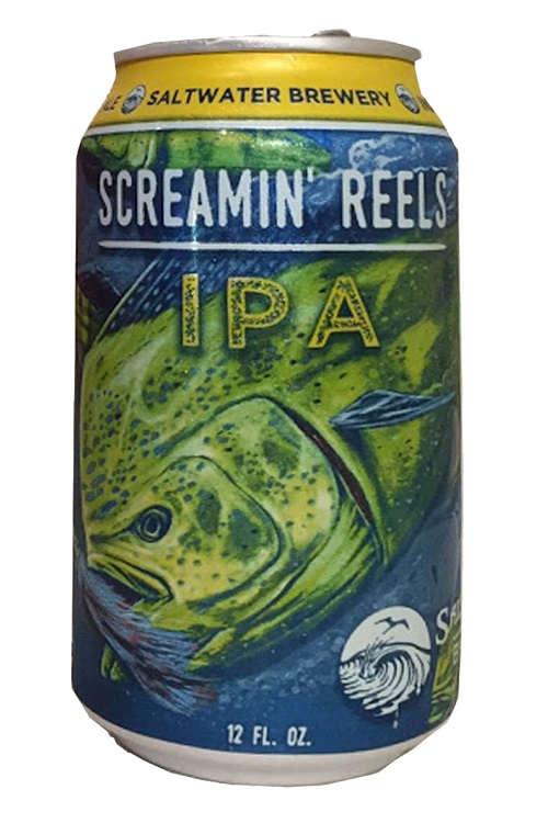 SaltWater Brewery Screamin' Reels IPA, 6 Pack, 12 Fl Oz Cans