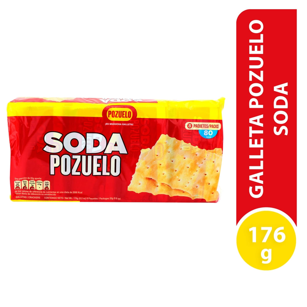 Pozuelo Galleta Soda 8 Unidades - 176 G