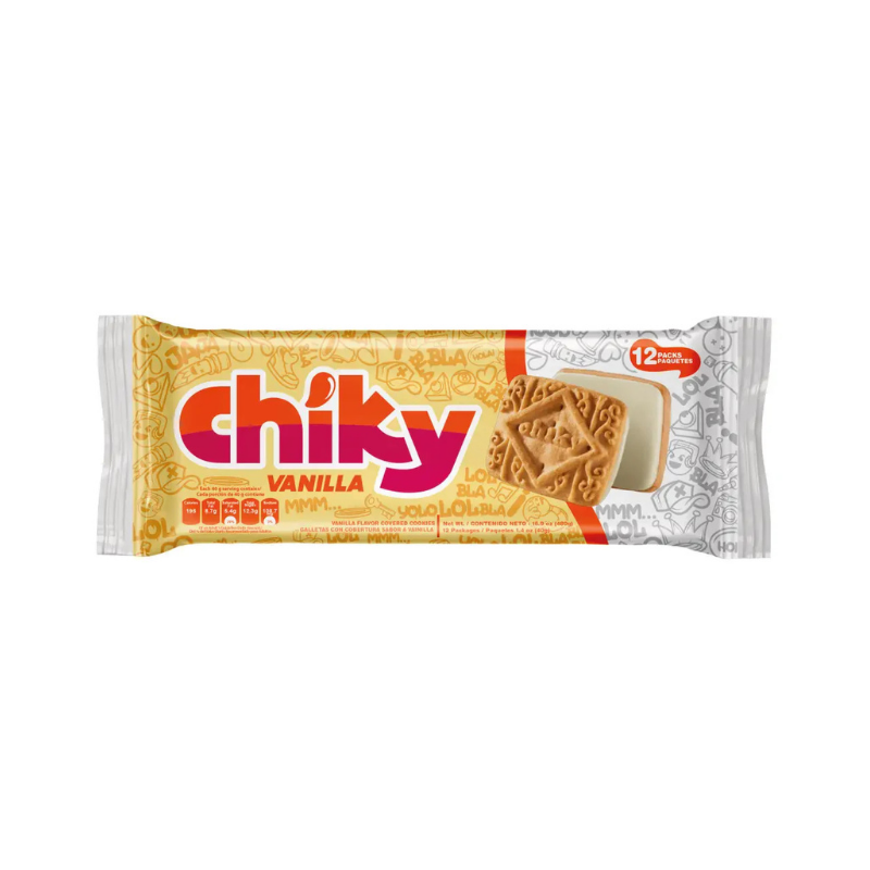 Chiky 12 Pack Vanilla Dipped Cookies