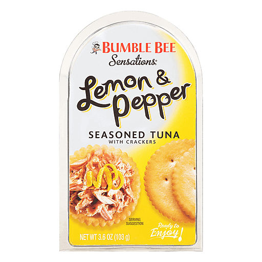 Bumble Bee Sensations With Crackers Lemon & Pepper Seasoned Tuna 3.6 Oz