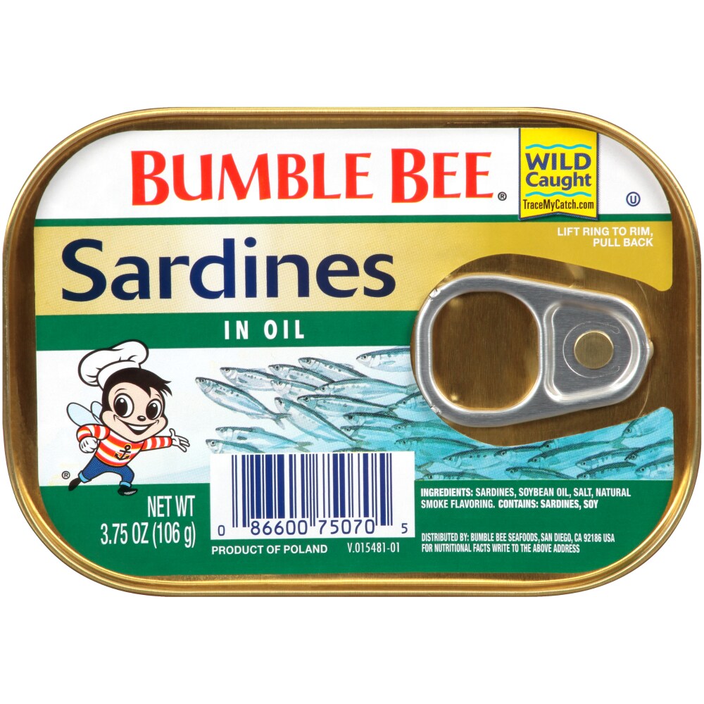 Bumble Bee Sardines In Oil 3.75 Oz. Can