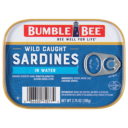Bumble Bee Sardines In Water 3.75 Oz. Can