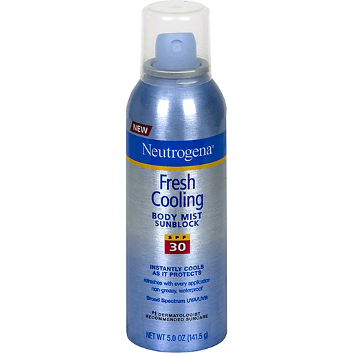 Neutrogena Fresh Cooling Body Mist Sunblock, Spf 30