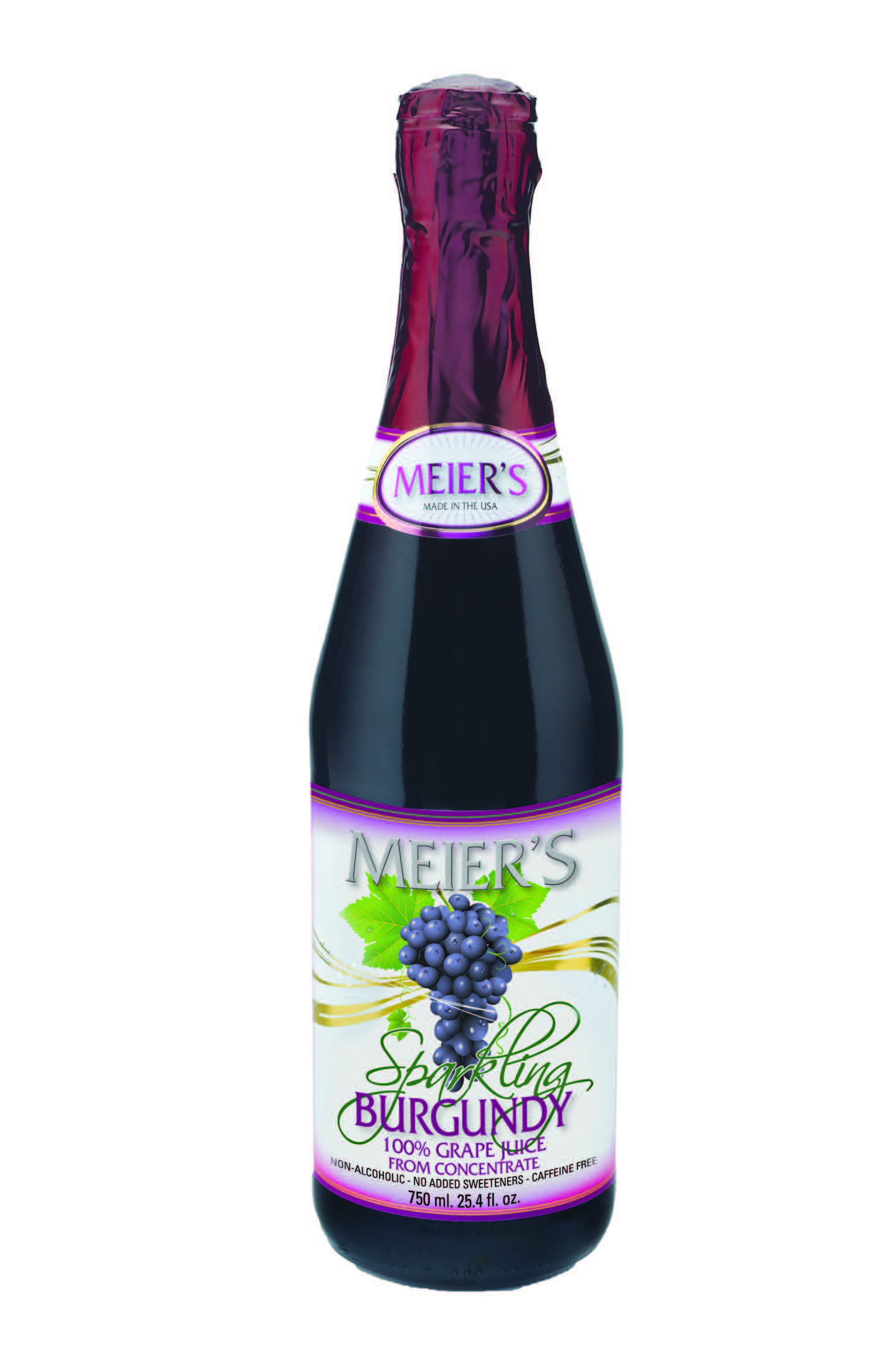 Meier's Sparkling Grape Juice, Burgundy, 25.4 Oz