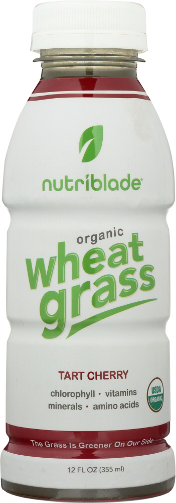 NutriBlade Wheatgrass Beverage, Premium, Tart Cherry 12 Oz
