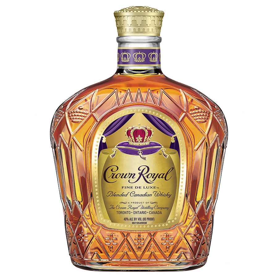 Crown Royal Whisky, Blended Canadian, Fine De Luxe 750 Ml