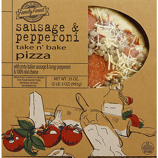 Family Finest Pizza, Sausage & Pepperoni 35 Oz