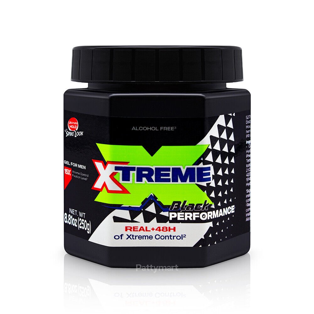 Wet Line Xtreme Reaction Styling Gel, Ultimate Hold, Spike 10+, Black