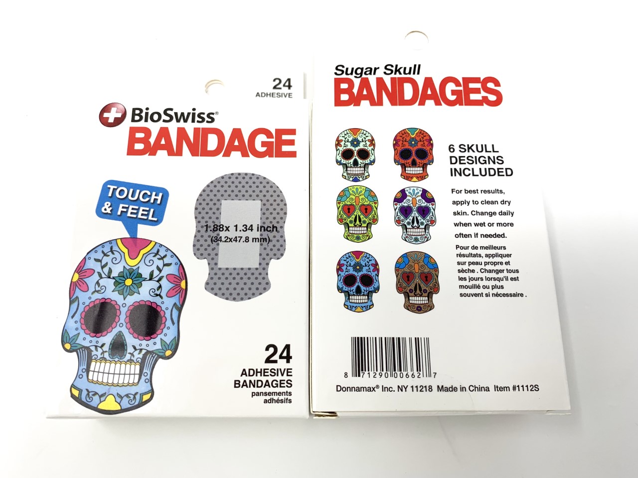 Donnamax BioSwiss 24 Count Skull Design Bandage .8 Oz