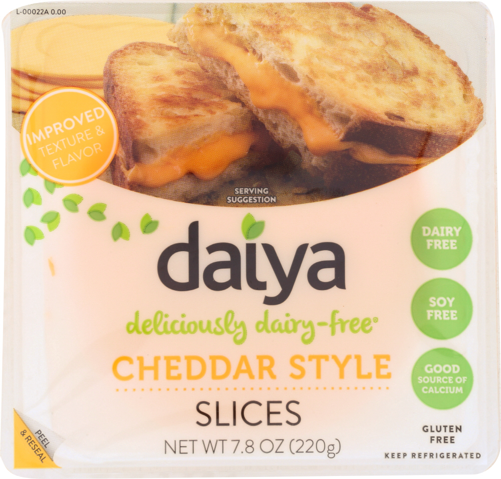 Daiya Dairy Free Cheddar Style Cheese Slices, 7.8 Ounce