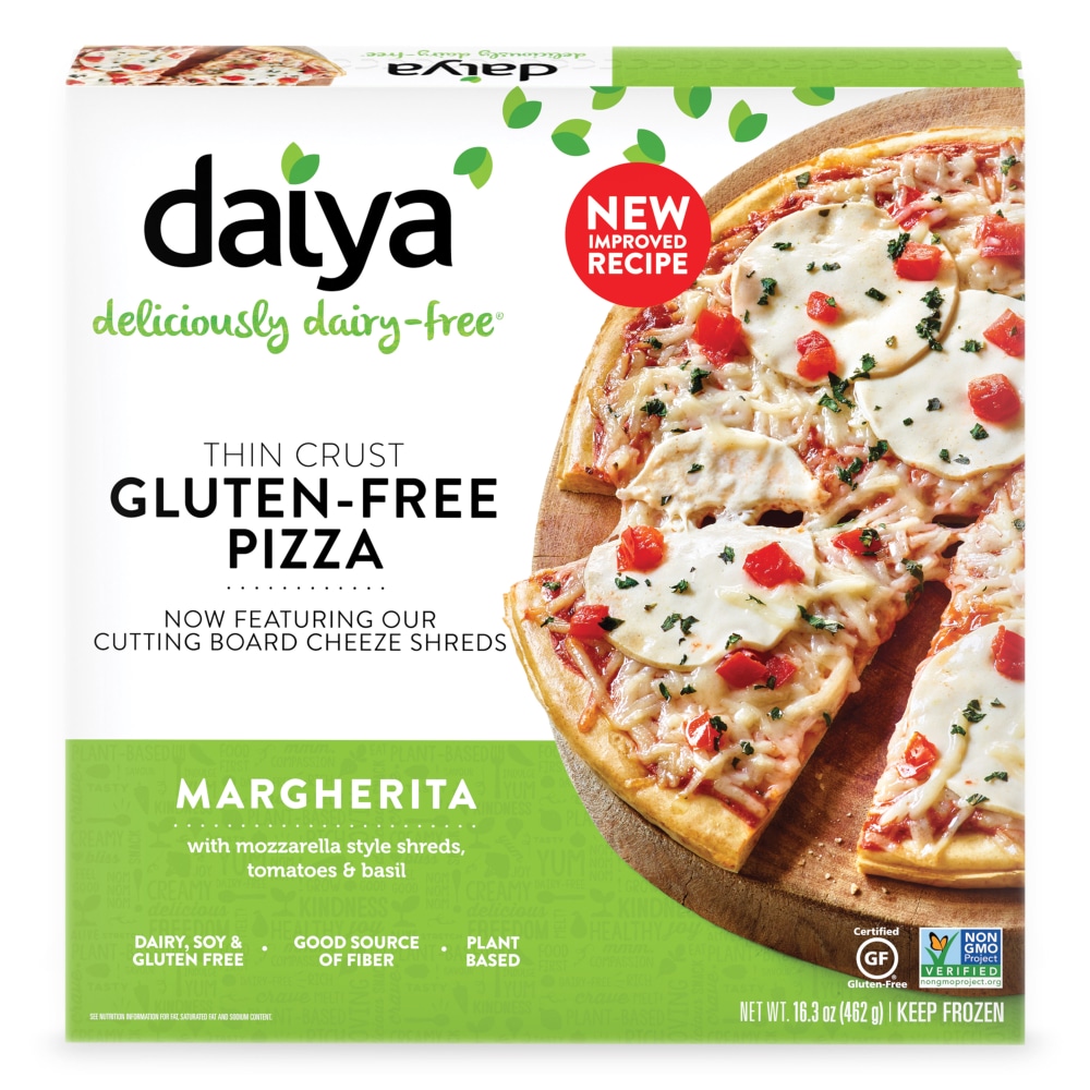 Daiya Pizza, Gluten Free, Thin Crust, Margherita 16.3 Oz