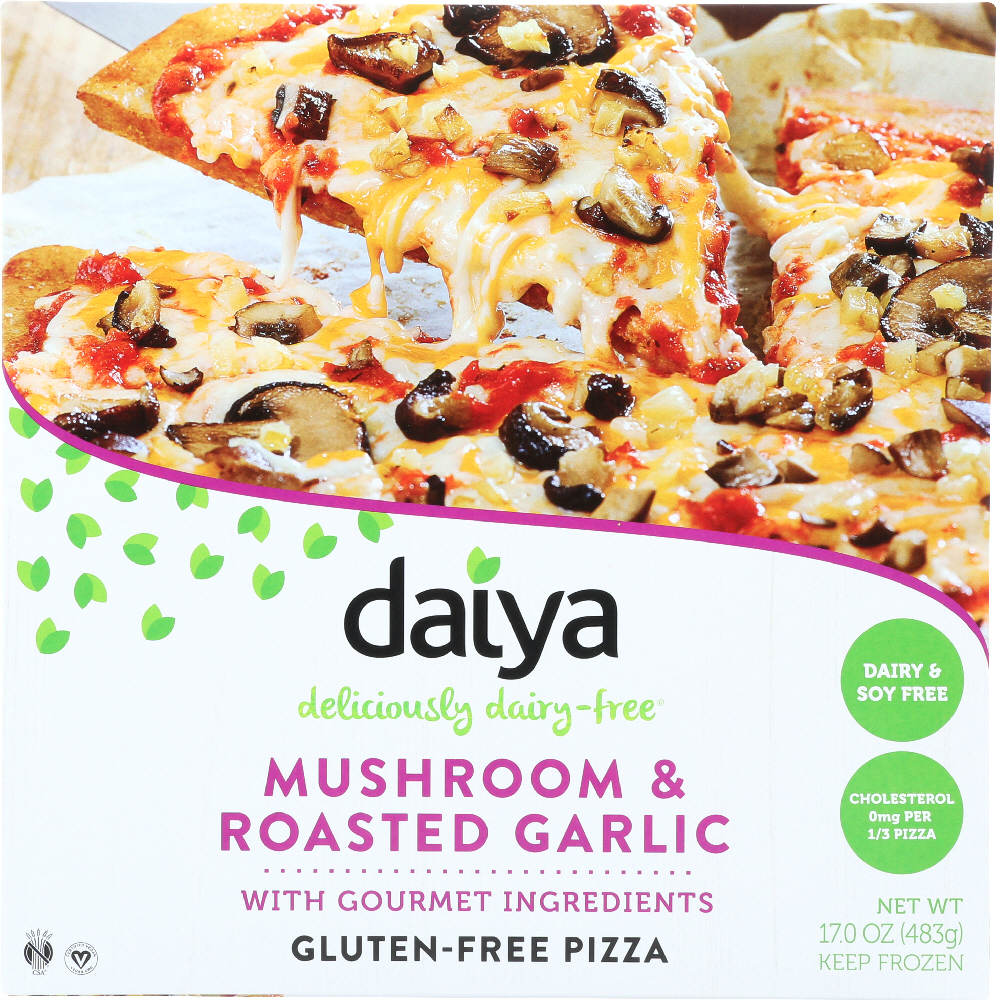 Daiya Pizza, Gluten Free, Mushroom & Roasted Garlic, Thin Crust 17 Oz