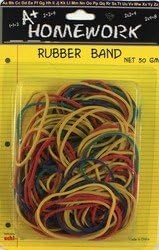 A+Homework Assorted Colors- Rubber Bands