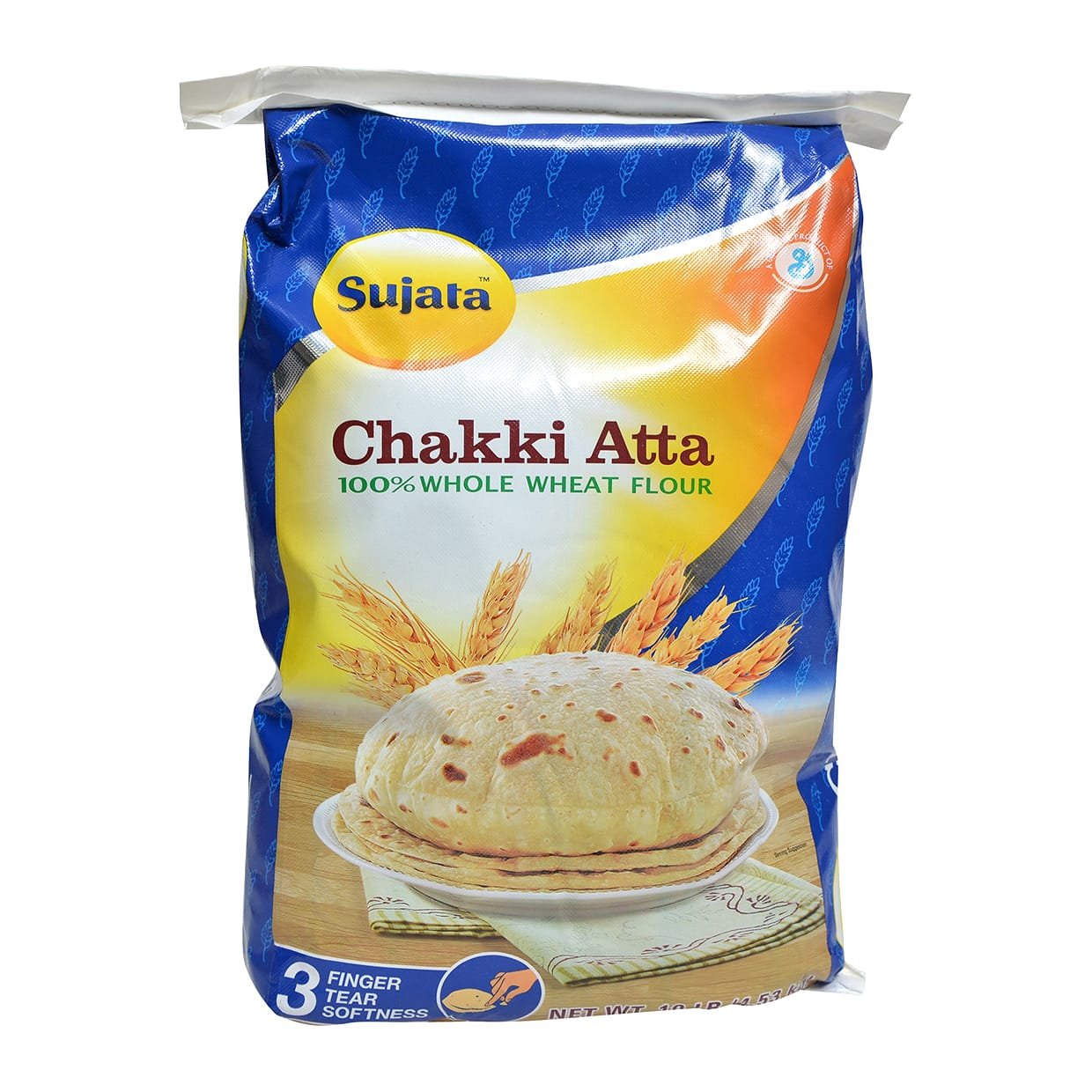 Sujata Chakki Atta, Whole Wheat Flour, 10-Pound Bag