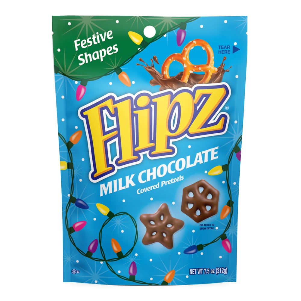 Flipz Milk Chocolate Covered Pretzels Holiday Festive Shapes