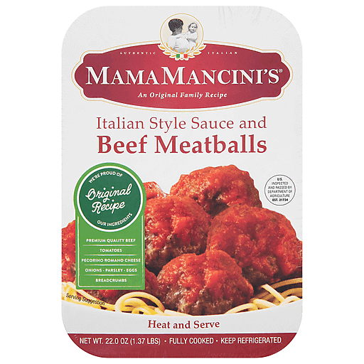 MamaMancini's Mancini's Italian Style Sauce And Beef Meatballs 22 Oz