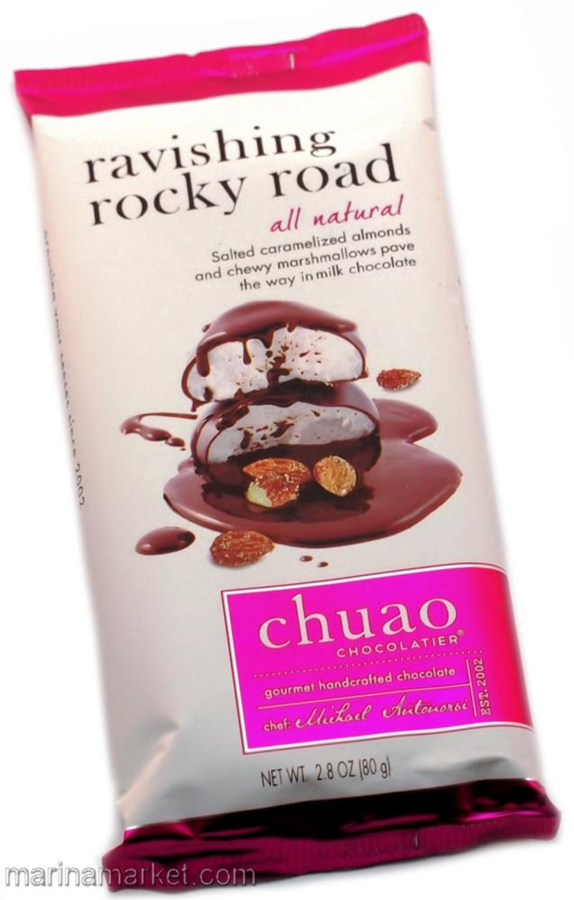 Chuao Chocolatier Milk Chocolate, Gourmet Handcrafted, Ravishing Rocky Road 2.8 Oz