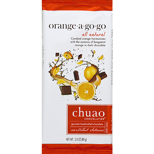 Chuao Chocolatier Dark Chocolate, Orange-A-Go-Go 2.8 Oz