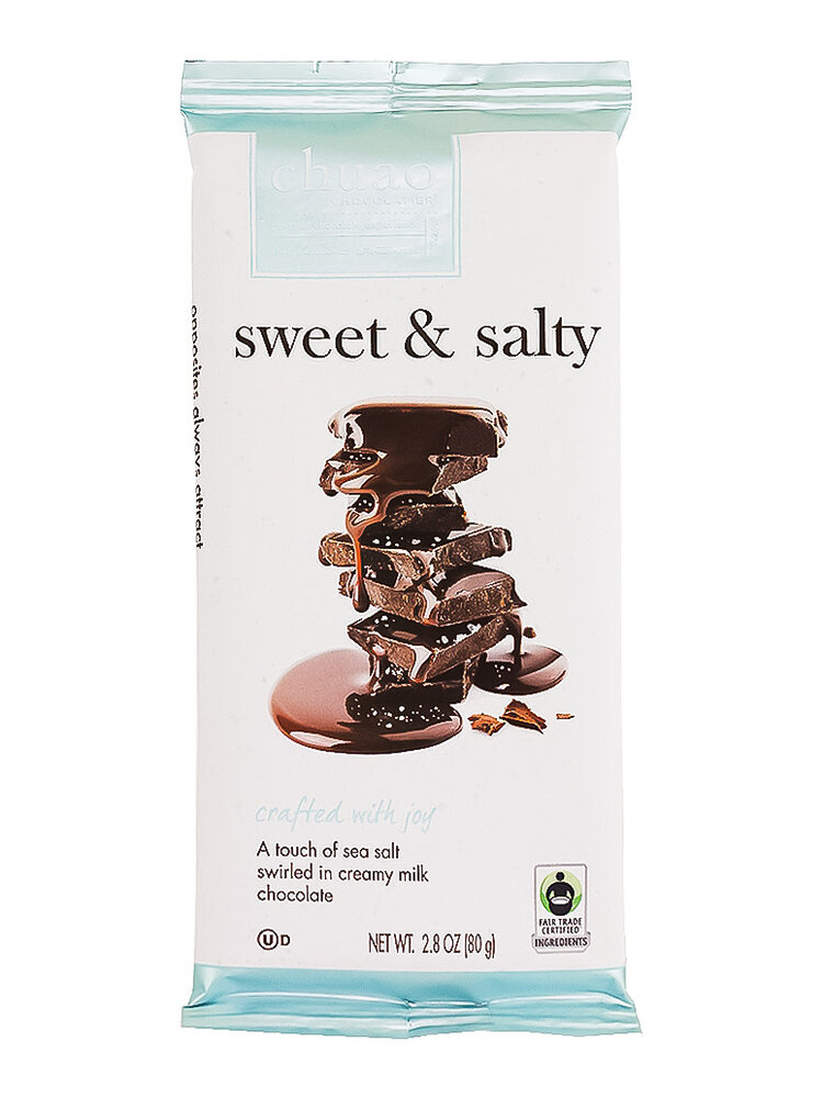 Chuao Chocolatier Milk Choc Bar Sweet/salty 2.8 Oz