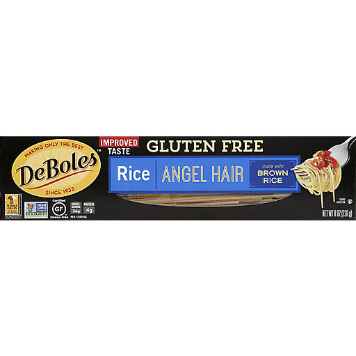 DeBoles Angel Hair Rice Pasta Gluten Free, 8 Oz