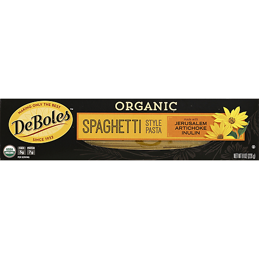 De Boles Organic Jerusalem Artichoke Spaghetti Style Pasta, 8 Oz