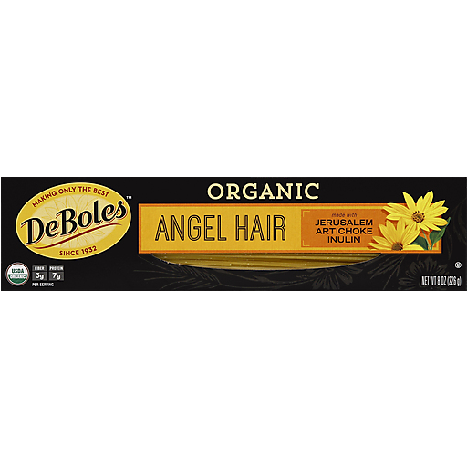 DeBoles Organic Angel Hair Pasta Made With Jerusalem Artichoke Inulin