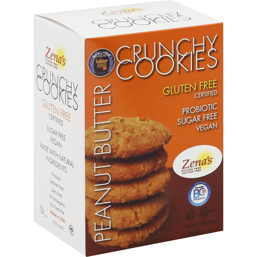 Zenas Crunchy, Peanut Butter Cookies - 6 Oz