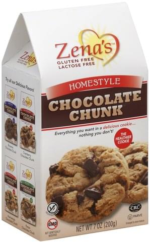 Zenas Gluten Free Homestyle Chocolate Chunk, 200g