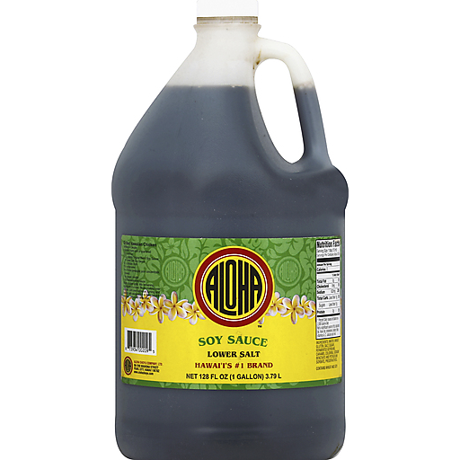Aloha Hawaii Lower Salt Shoyu Soy Sauce 1 Gallon