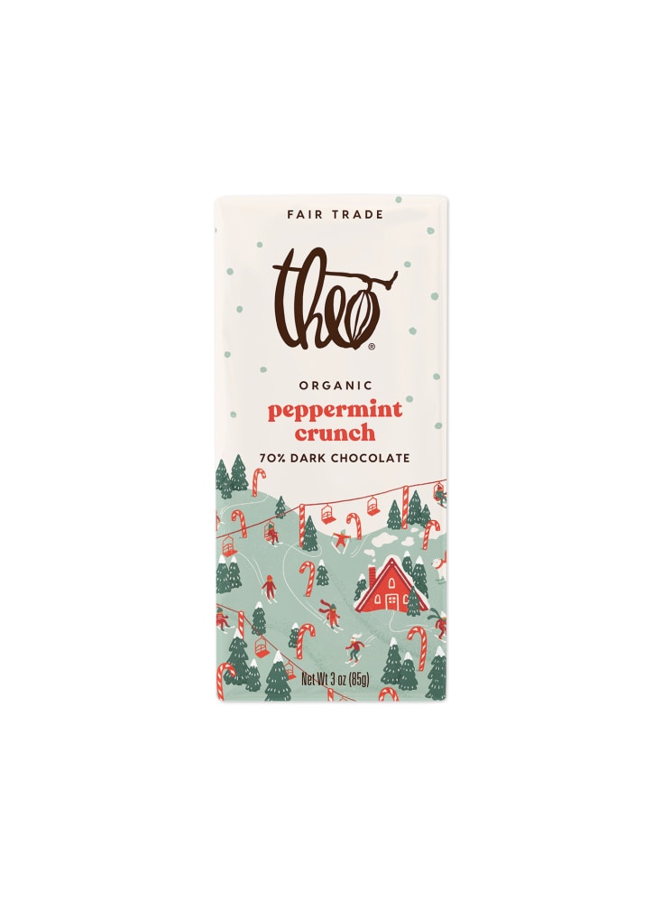 Theo Dark Chocolate, Peppermint Stick 3 Oz