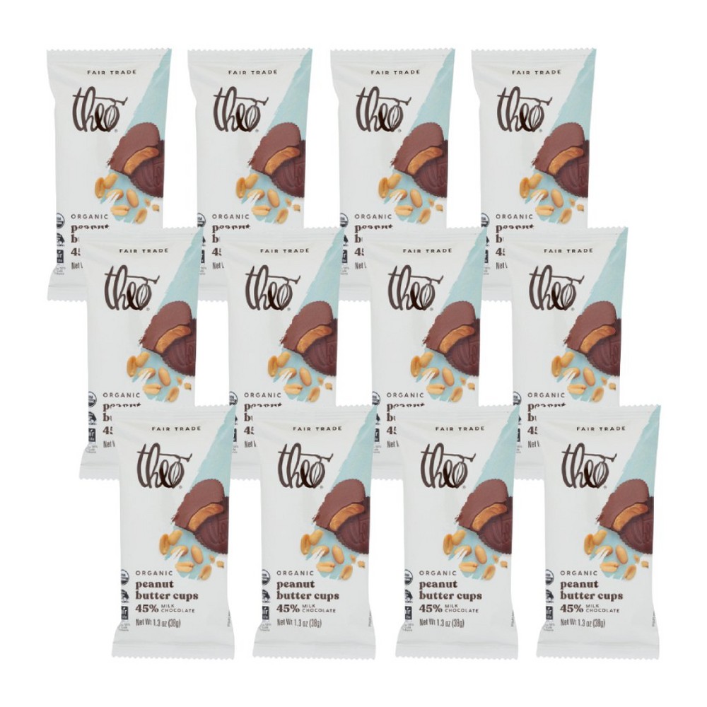 Theo Peanut Butter Cups, Organic, 45% Milk Chocolate 1.3 Oz