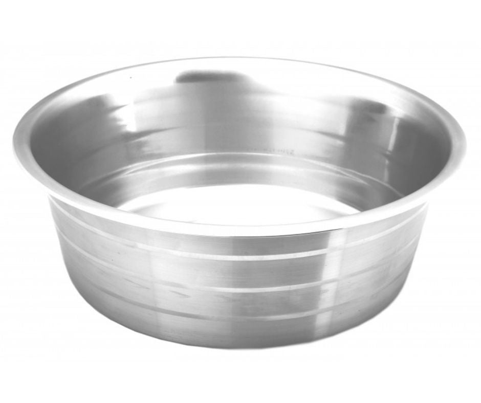 Indipets Inc. Silver Stripes Standard Feeding Dish