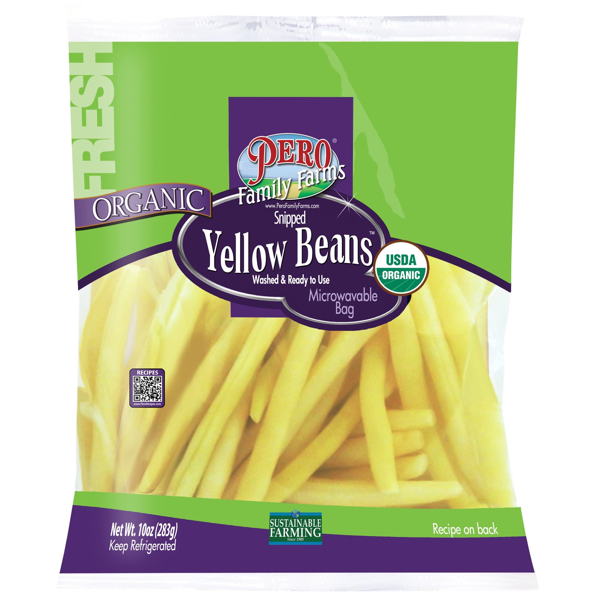 Pero Family Farms Organic Snipped Yellow Beans