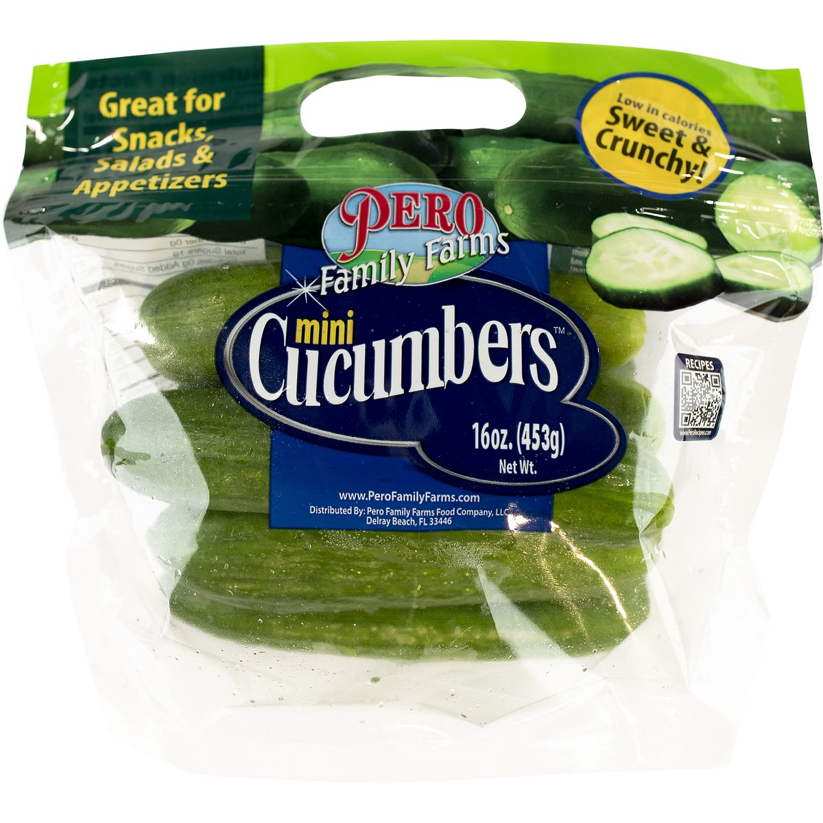 Pero Family Farms Cucumbers, Mini 16 Oz