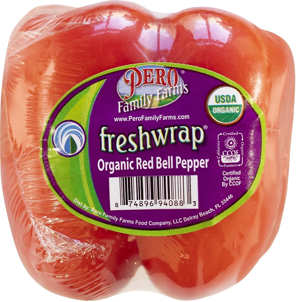 Pero Family Farms Freshwrap Red Organic Bell Pepper