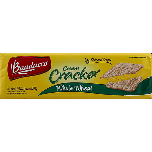Bauducco Cracker, Cream, Whole Wheat 7.06 Oz