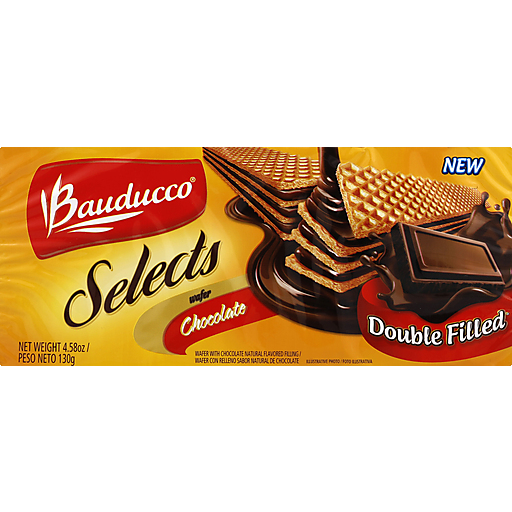 Bauducco Selects Wafer, Chocolate, Double Filled