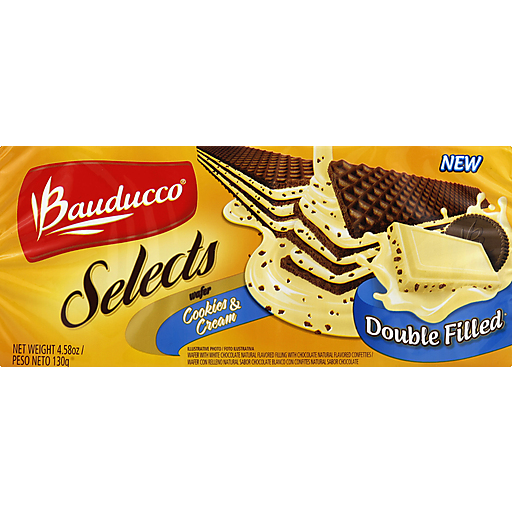 Bauducco Selects Wafer, Cookies & Cream, Double Filled