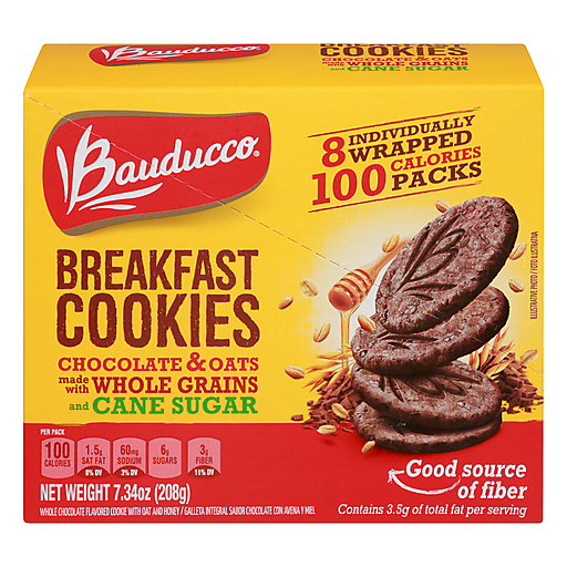 Bauducco Breakfast Cookies, Chocolate & Oats