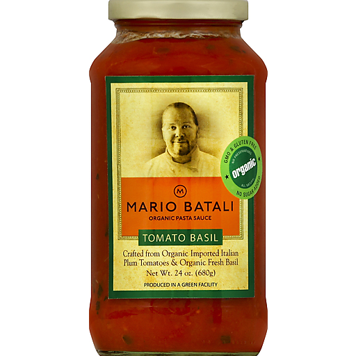 Mario Batali Pasta Sauce, Organic, Tomato Basil 24 Oz