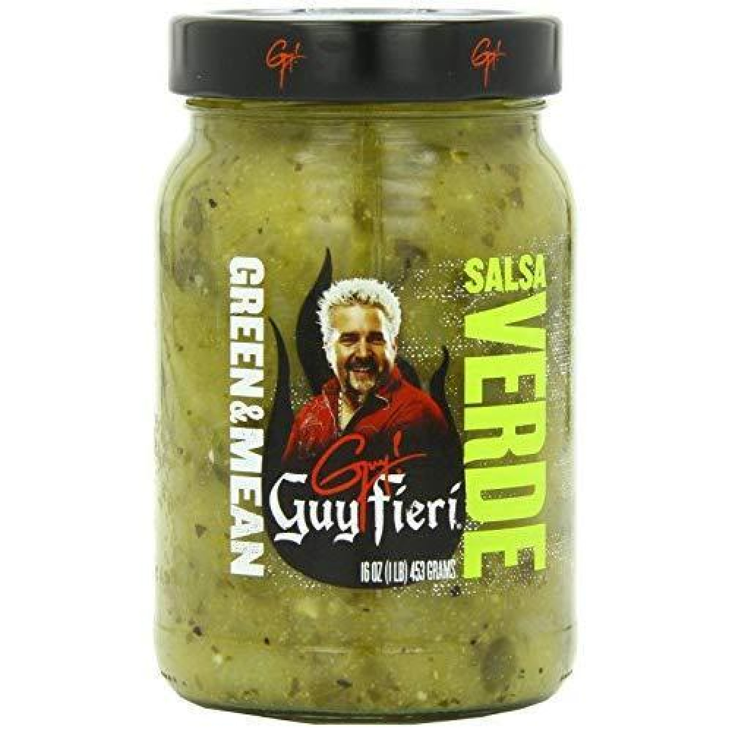 Guy Fieri Salsa, Verde, Green & Mean, Mild 16 Oz