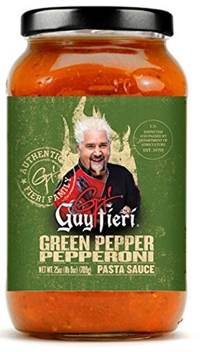 Guy Fieri Pasta Sauce, Green Pepper Pepperoni 25 Oz